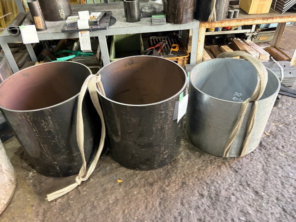 SGP 450A大径配管の寸法切断品（黒2本・白1本）